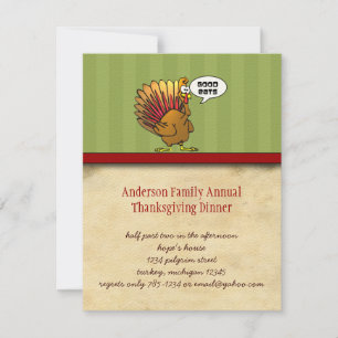 Lönsam Thanksgiving Inbjudan till middagen