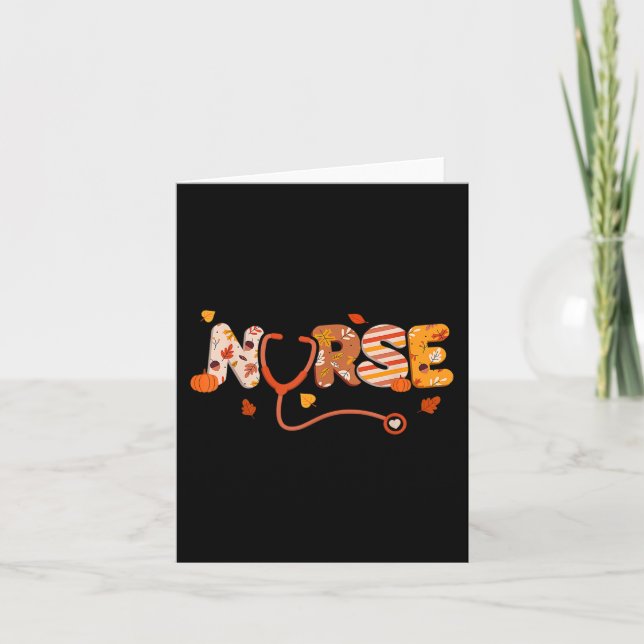 Lönsam Thanksgiving Nurse Turkey Day Fall Kärlek R Kort (Framsida)