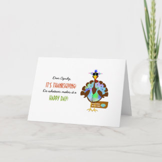 Lönsam Thanksgiving Önskemål-Turkiet Disguise Häls Helgkort