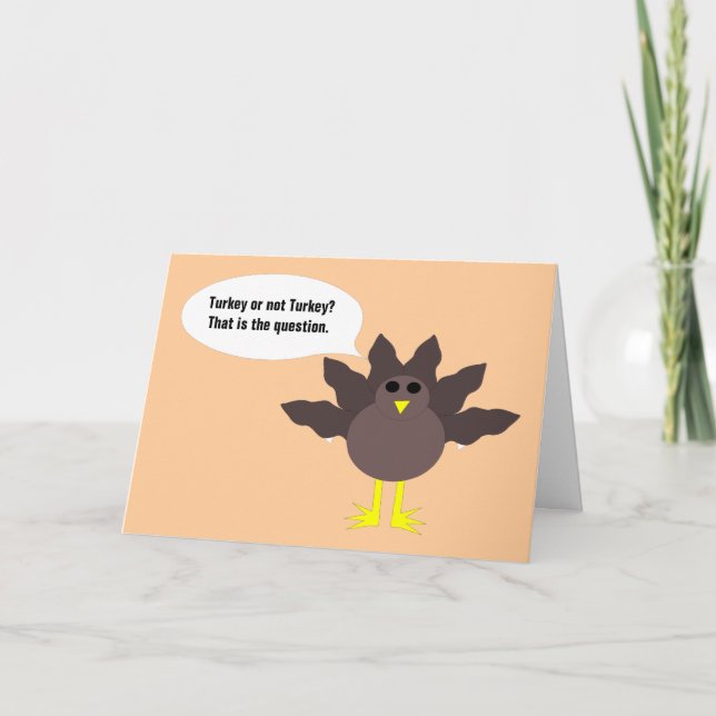 Lönsam Thanksgiving Turkiet Anpassningsbar Card Helgkort (Framsida)
