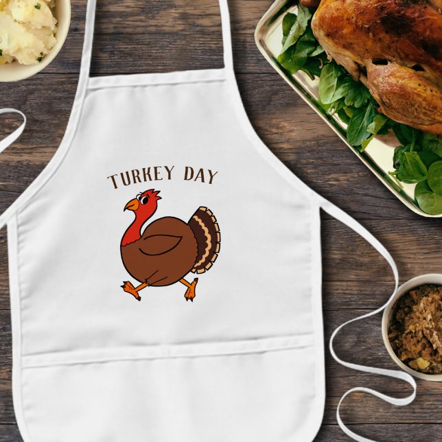 Lönsam Thanksgiving Turkiet-dag Barnförkläde (Fun turkey apron for your Thanksgiving preparation)