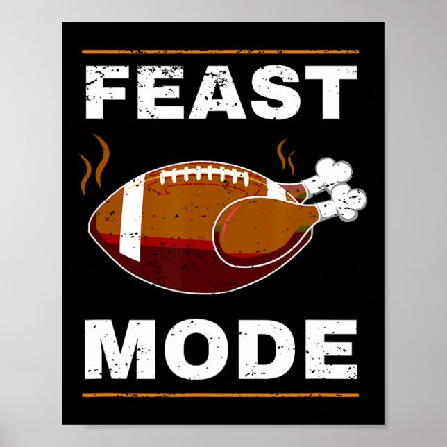 Lönsam Thanksgiving Turkiet Feast Mode American Fo Poster (Framsidan)