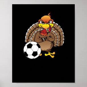 Lönsam Thanksgiving Turkiet Fotbollsgåva Poster