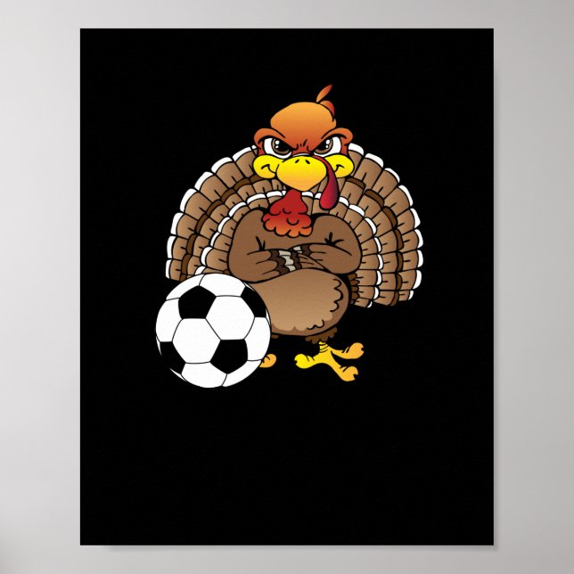 Lönsam Thanksgiving Turkiet Fotbollsgåva Poster (Framsidan)