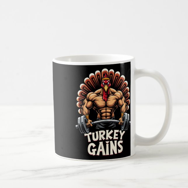 Lönsam Thanksgiving Turkiet Gains Motivation Gym W Kaffemugg (Höger)
