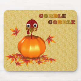 Lönsam Thanksgiving Turkiet i Pumpkin - Mousepad Musmatta