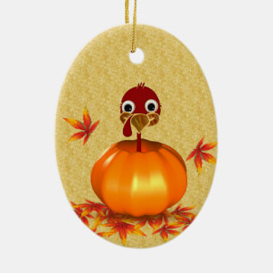 Lönsam Thanksgiving Turkiet i Pumpkin - Ornament