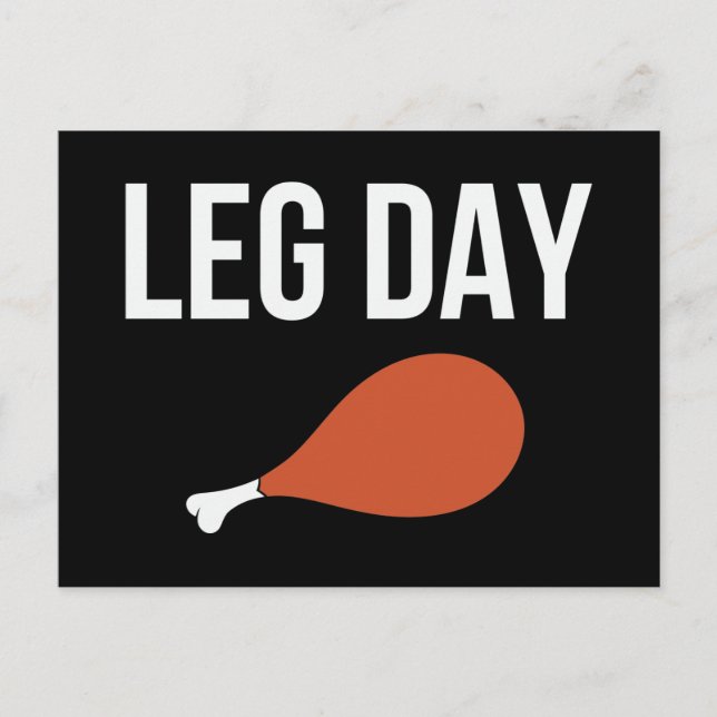 Lönsam Thanksgiving Turkiet Leg Day Helg Vykort (Framsida)