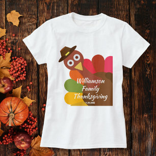 Lönsam Thanksgiving Turkiet matchande Anpassnings Tröja