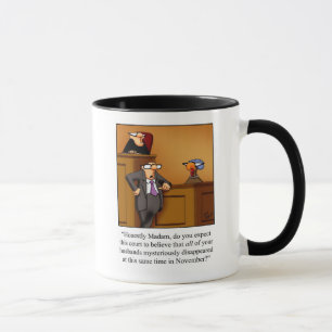 Lönsam Thanksgiving Turkiet Rättegången Humor Mugg