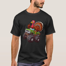 Lönsam Thanksgiving Turkiet Riding Monster Lastbil T Shirt
