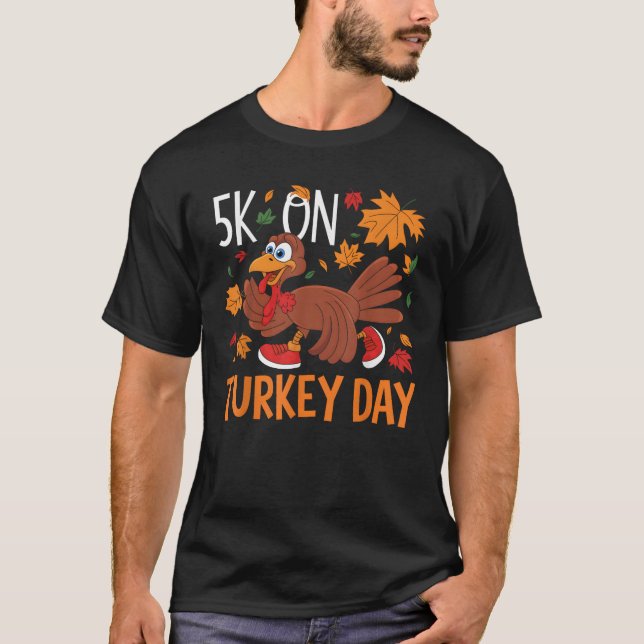 Lönsam Thanksgiving Turkiet Trot 5K Springa Roligt T Shirt (Framsida)