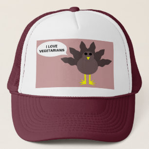 Lönsam Thanksgiving Turkiet Vegetarians Hat Truckerkeps