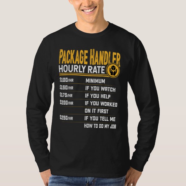 Lönsam timtaxa för Paket Handler T Shirt (Framsida)