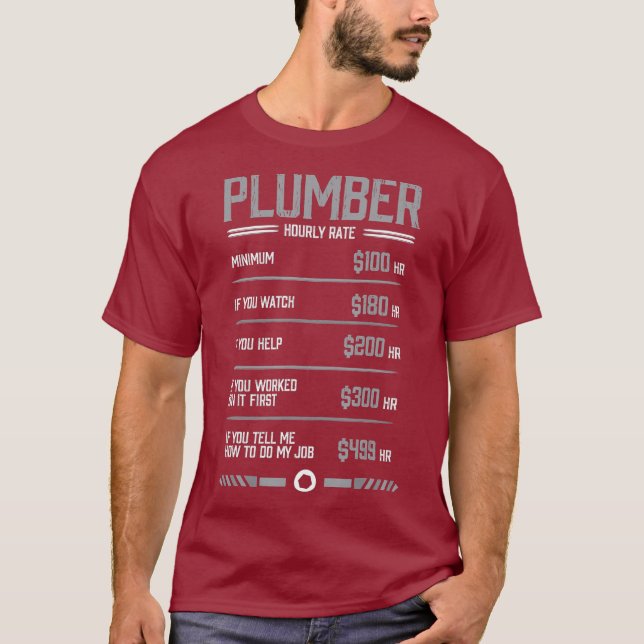 Lönsam timtaxa för rörmokare t shirt (Framsida)