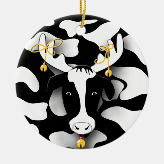Lönsam Tjock Kow jul Ornament (Framsidan)
