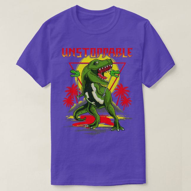 Lönsam TRex Kort Dinosaur Arm Pun T Shirt (Design framsida)