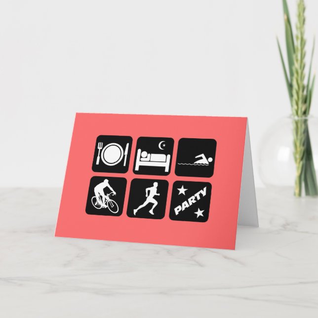 Lönsam triathlon kort (Framsida)