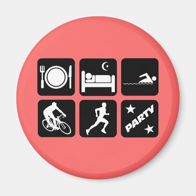 Lönsam triathlon magnet (Framsidan)