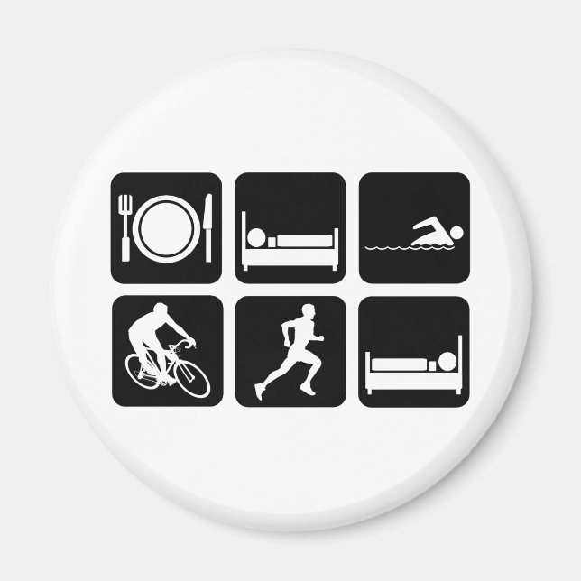 Lönsam triathlon magnet (Framsidan)