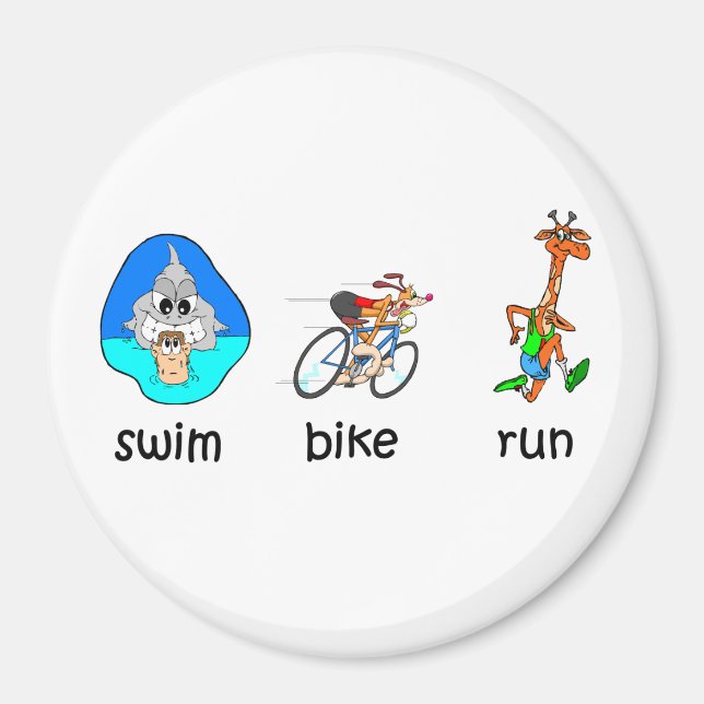 Lönsam triathlon magnet (Framsidan)