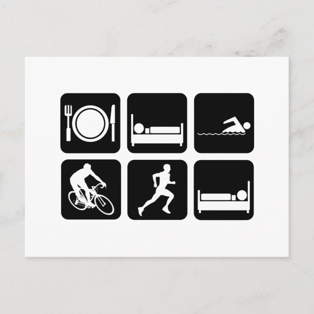 Lönsam triathlon vykort (Framsida)