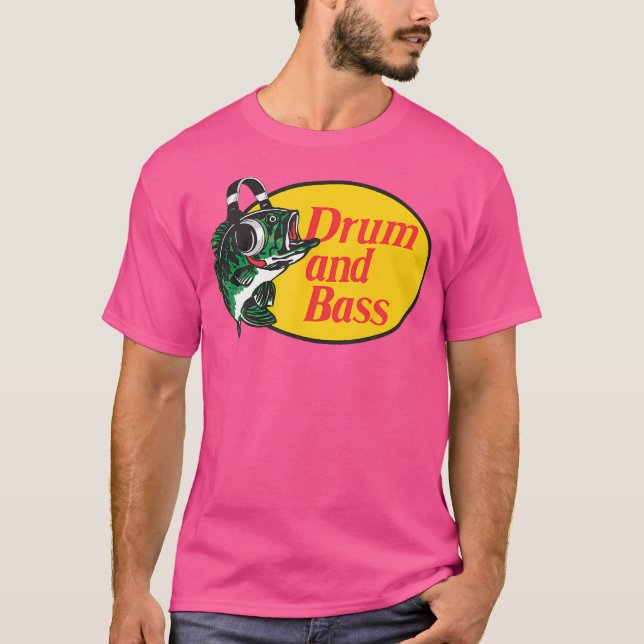Lönsam trumma och bass för Music Älskare T Shirt (Framsida)