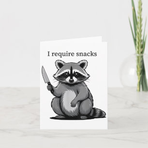 Lönsam tvättbjörn Humor I kräver Snacks Kort