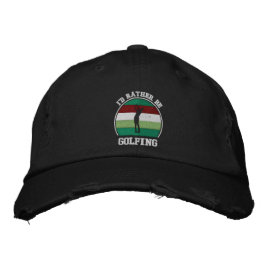 Lönsam typografi Slogan, snarare golfbanor Broderad Keps