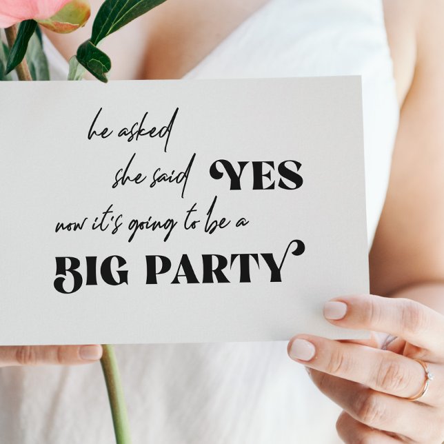 Lönsam typografi stor party-avslappnaden bröllop inbjudningar (Skapare uppladdad)