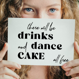 Lönsam typografi svart och vit bröllop inbjudningar