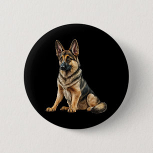 Lönsam tysk herde Hund Kawaii. Knapp