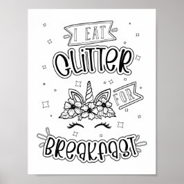 Lönsam Unicorn-färgning Poster