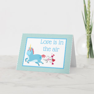 Lönsam Unicorn Valentines Dag Card Kort
