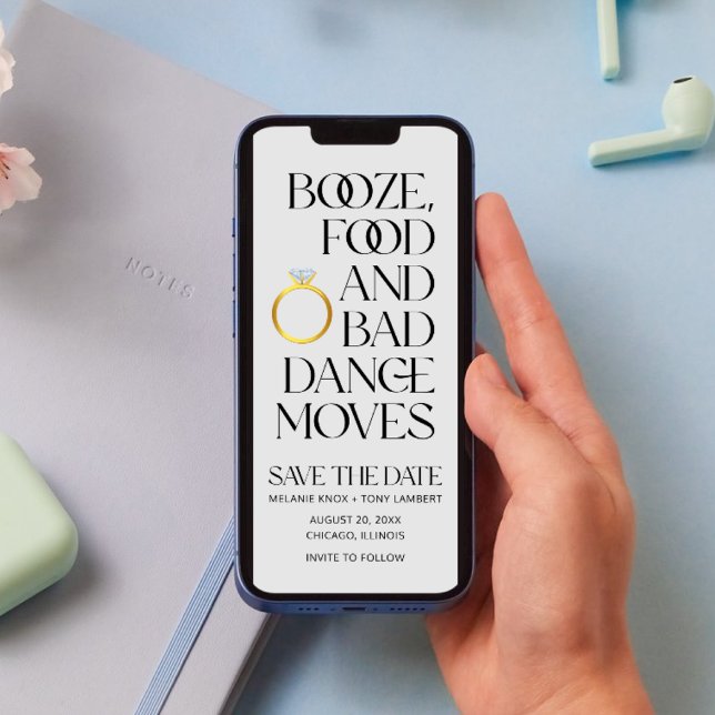 Lönsam, unik digital Bröllop spara datum Datumet (Funny Unique Digital Wedding Save the Date)