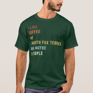Lönsam utjämnning av Terrier Retro Hund och kaffe T Shirt