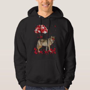 Lönsam Varg Alla hjärtans dag Hjärtdjuren Älskare Hoodie