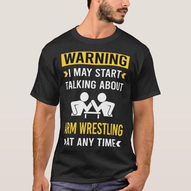 Lönsam varning Wrestling Wrestler T Shirt (Framsida)