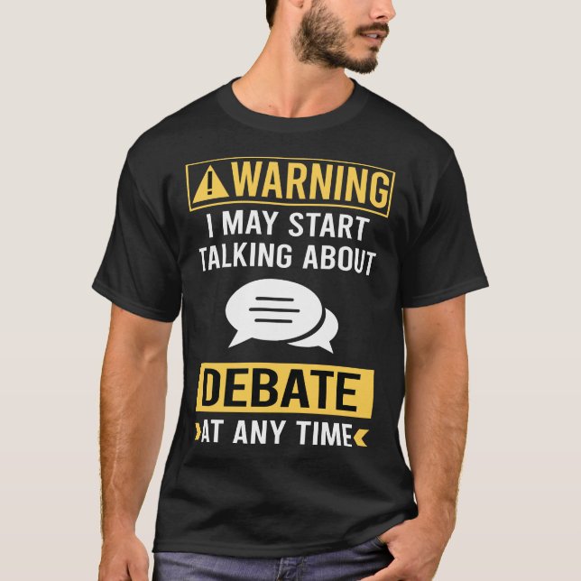 Lönsam varningsdebatt t shirt (Framsida)
