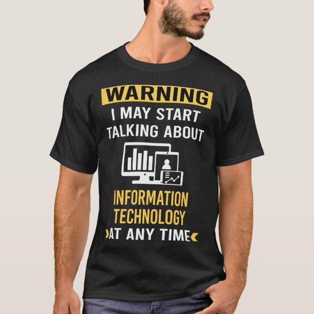 Lönsam varningsinformationsteknik t shirt (Framsida)