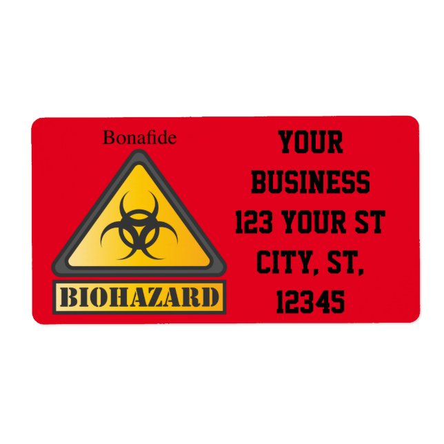 Lönsam varningssignal för biofara Thunder_Cove Fraktsedel (Framsidan)