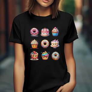 Lönsam vattenfärg för muffinsar till bakare Bakery T Shirt