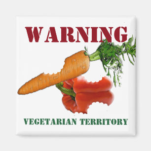 Lönsam vegetarian / Vegan Territory Magnet