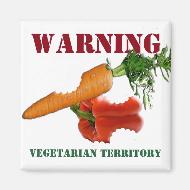 Lönsam vegetarian / Vegan Territory Magnet (Framsidan)