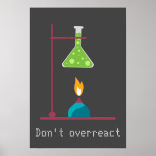 Lönsam vetenskapskemi överreagerar inte citattecke poster