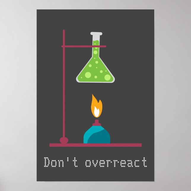 Lönsam vetenskapskemi överreagerar inte citattecke poster (Framsidan)