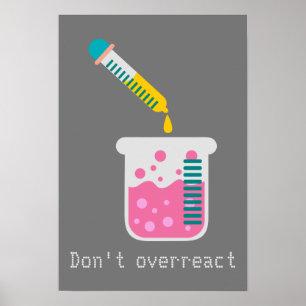 Lönsam vetenskapskemi överreagerar inte citattecke poster