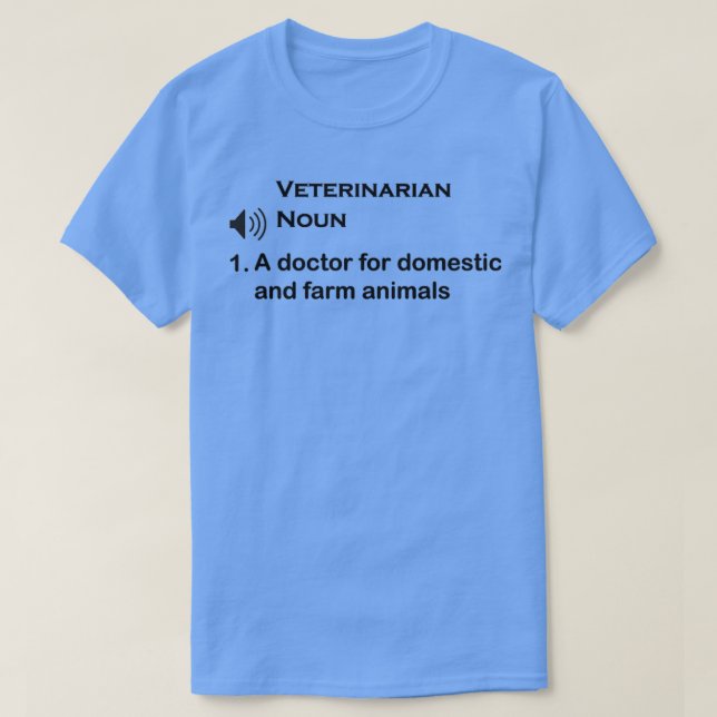 Lönsam veterinär, definitionsgåva 2 1 1 t shirt (Design framsida)