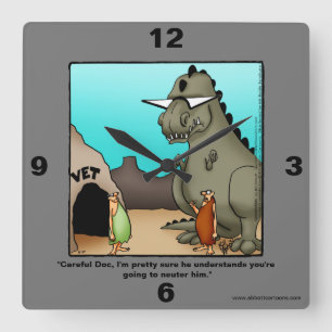 Lönsam veterinär Humor Fyrkantig Klocka