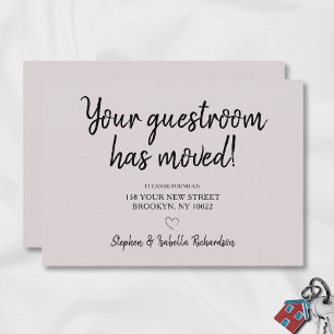 Lönsam Vi har flyttat Rosa Black Flytta Announceme Meddelande